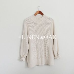 GAP | Fisherman's Chunky Knit Cream Sweater Men's Large L